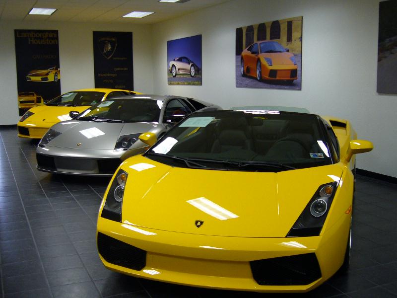 The state of the art showroom was a Lambo feast